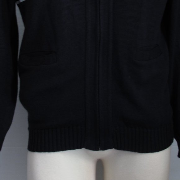 Vintage Labatt's Knit Cardigan Dark Blue Black Beer Promotion EUC Sz Large - Picture 10 of 14